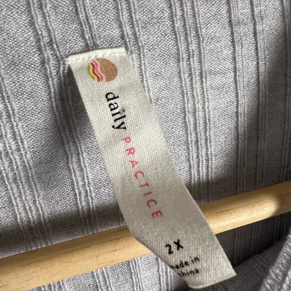 Daily Practice by Anthropologie Gray Textured Column Midi Sweater Dress Size 2X - Picture 10 of 11